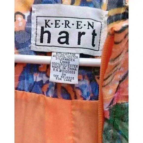 Vintage Keren Hart Floral Print Tapestry Womans Jacket Size Large Colorful Art - Picture 4 of 7